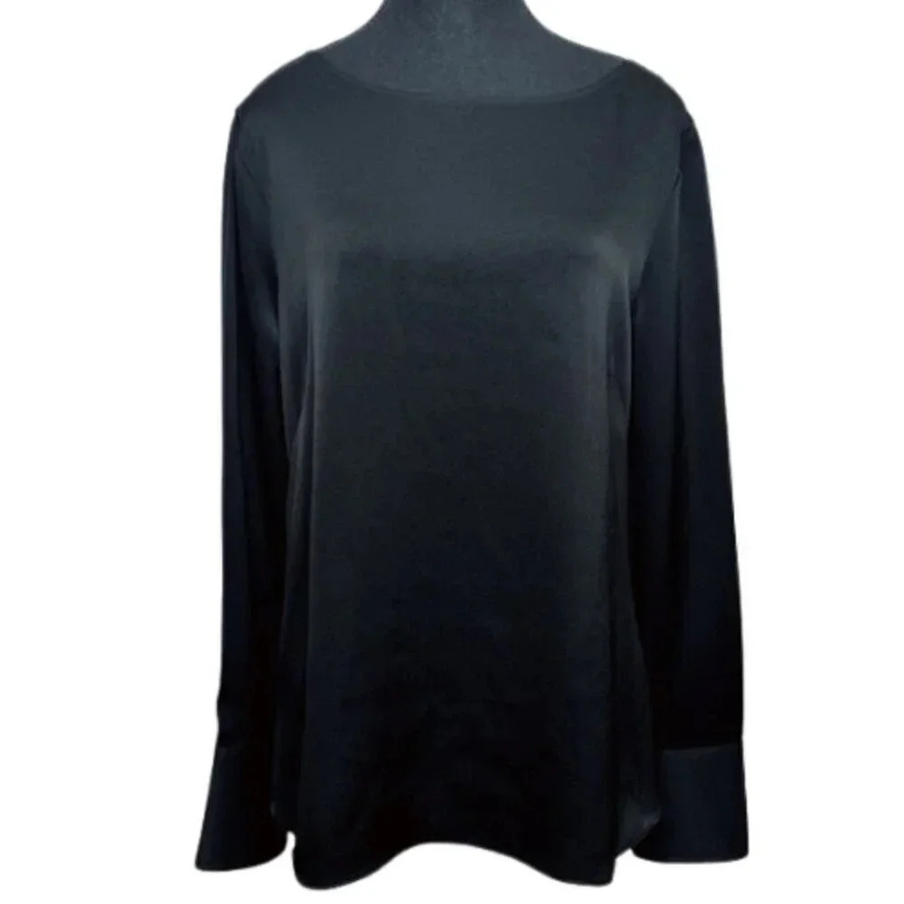 BCBGMAXAZRIA Womens Ceanna Medium Cowl  Neck Long Sleeve Blouse